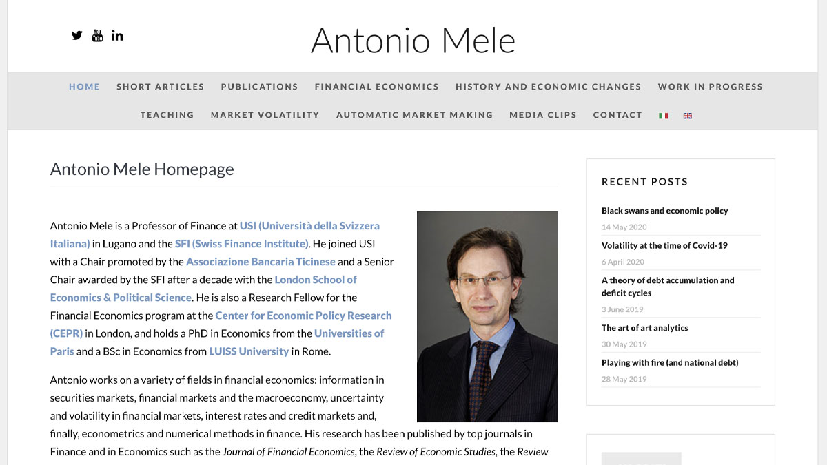 Publications Antonio Mele 